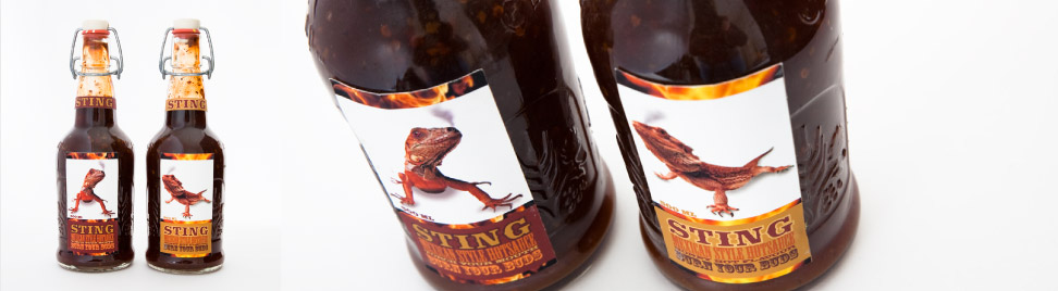 Packaging Sting Hot Sauce